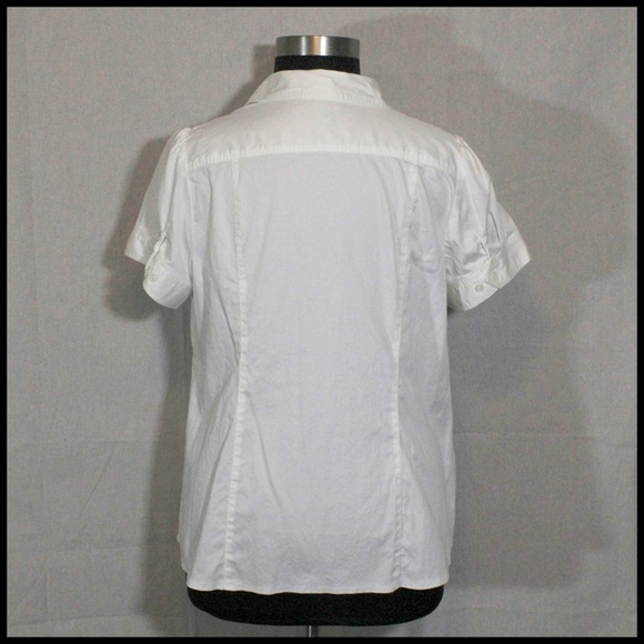LB Versatile White Button Front Shirt/Blouse - Picture 3 of 7